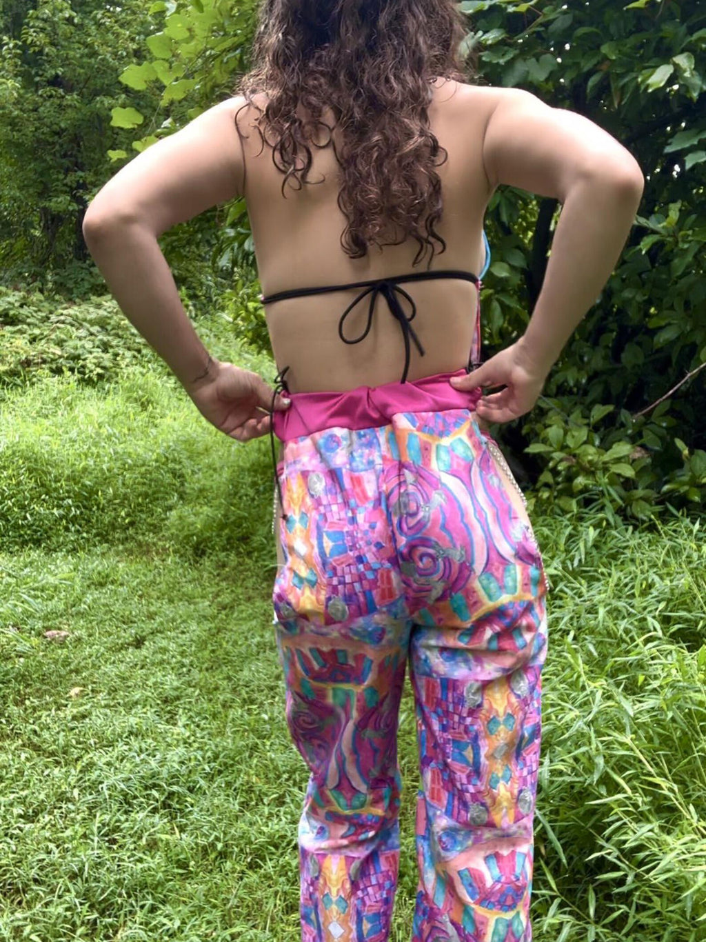 Psychedelic Space Kitty Chained Jumpsuit