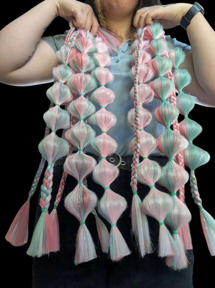 Watermelon Sugar (GLOW) - Ponytail Festival Rave Braids