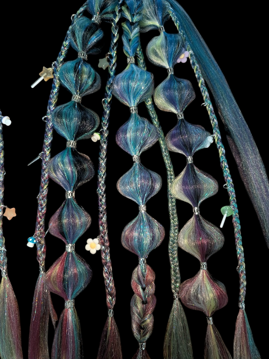 Celestia (GLOW) - Ponytail Festival Rave Braids