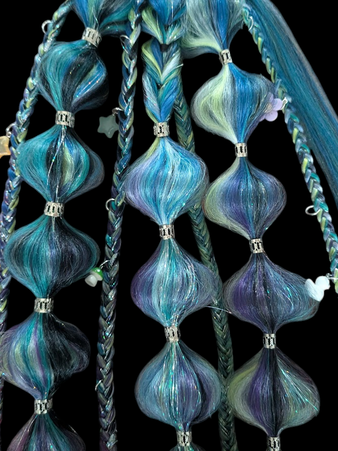 Celestia (GLOW) - Ponytail Festival Rave Braids
