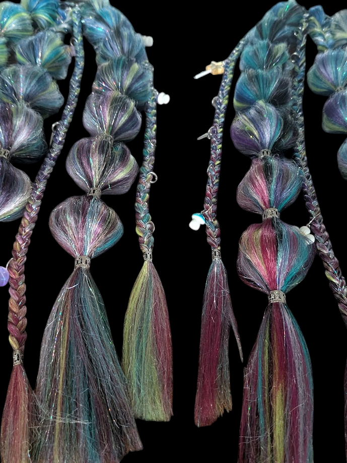 Celestia (GLOW) - Ponytail Festival Rave Braids