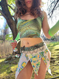 Neon Green Swirl Crop Top