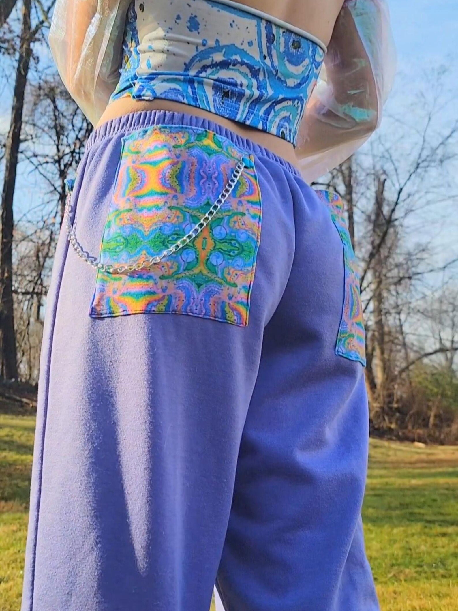 Shroom Pants with Original Artwork