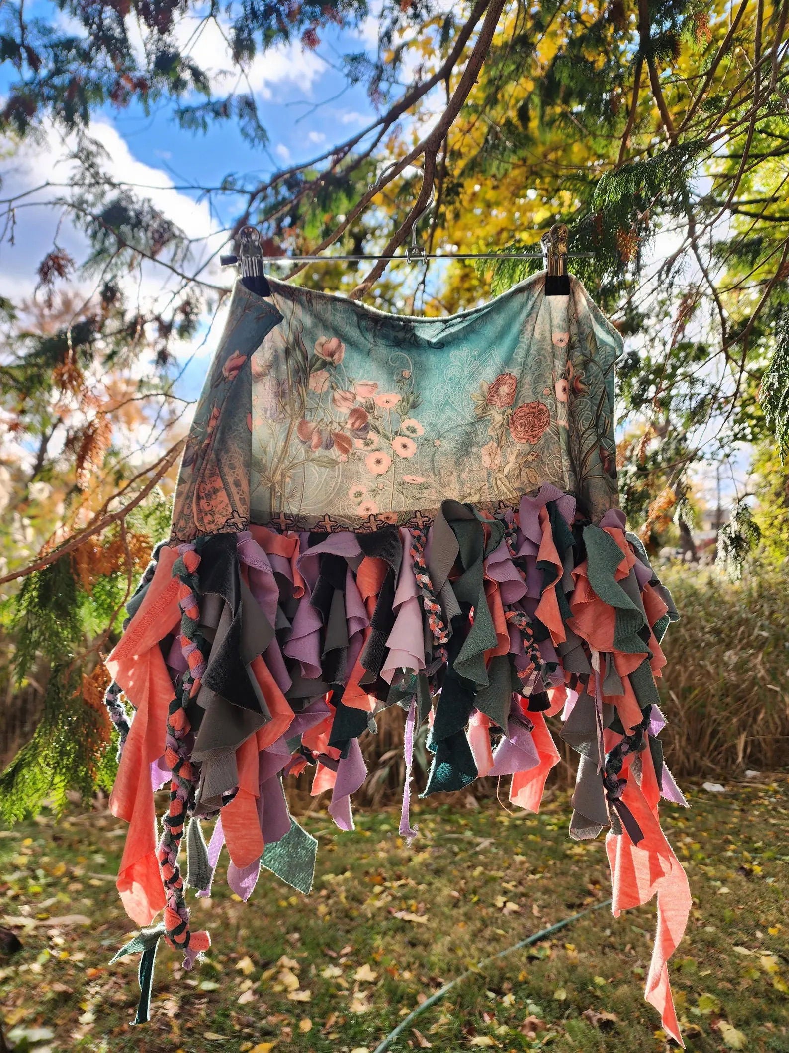 Secret Garden Bunny Hood & Ruffle Fairy Skirt Set