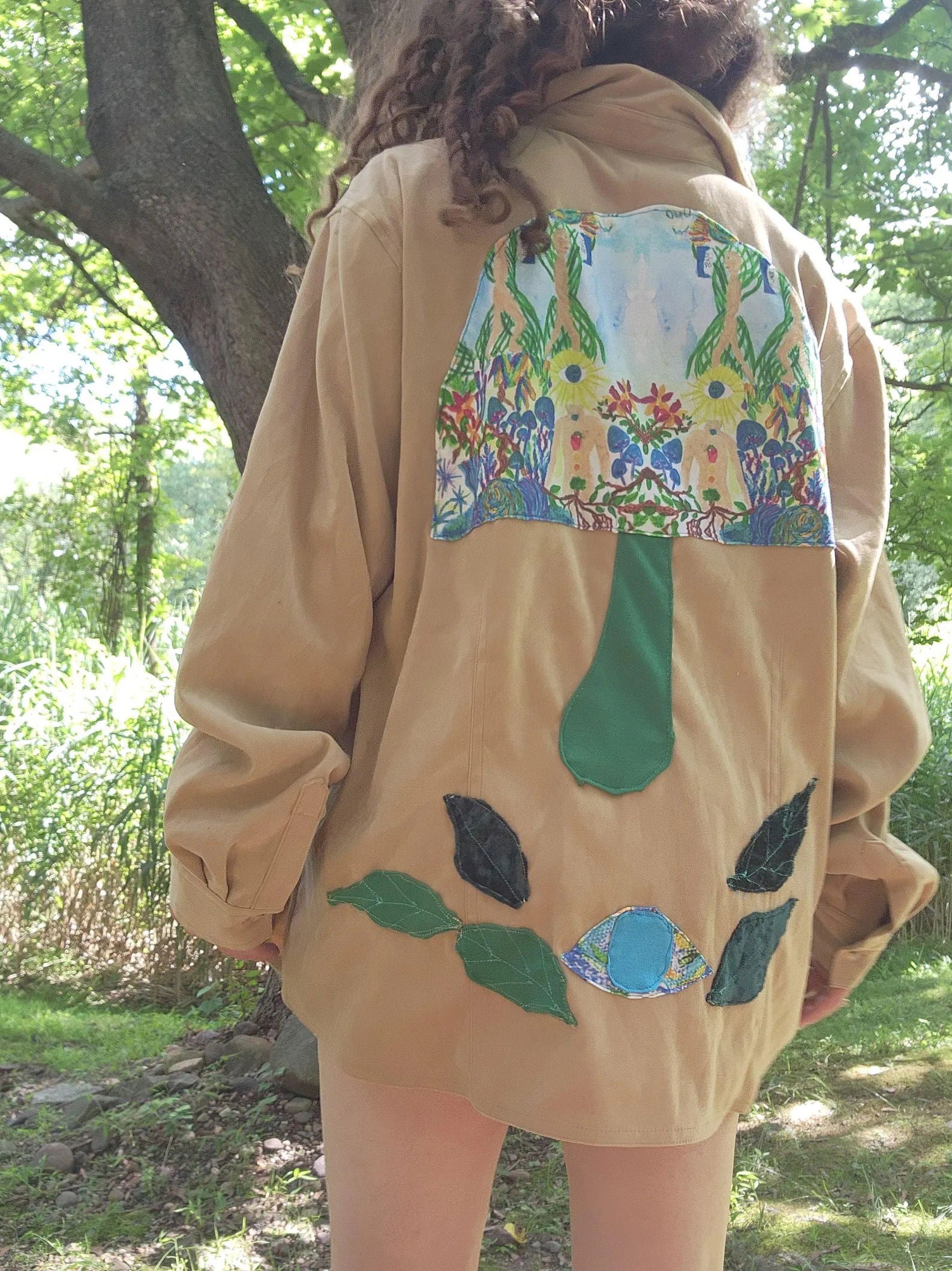 Mass Reality Distortion Suede Button Down with Original Artwork