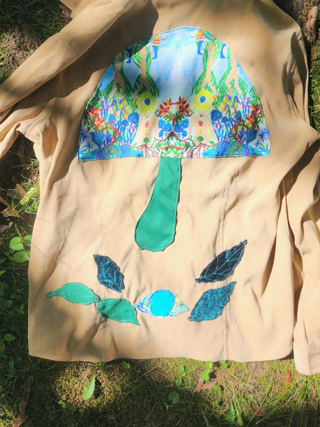 Mass Reality Distortion Suede Button Down with Original Artwork