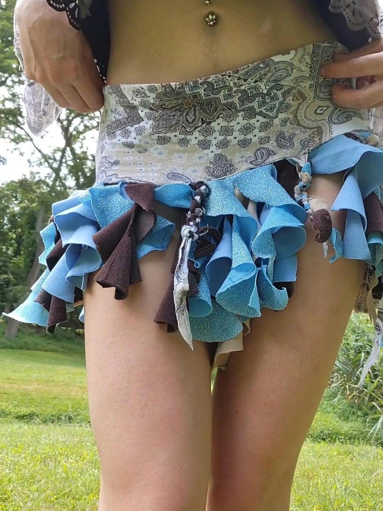 Mystic Mocha Ruffle Fairy Skirt & Kitty Hood Set