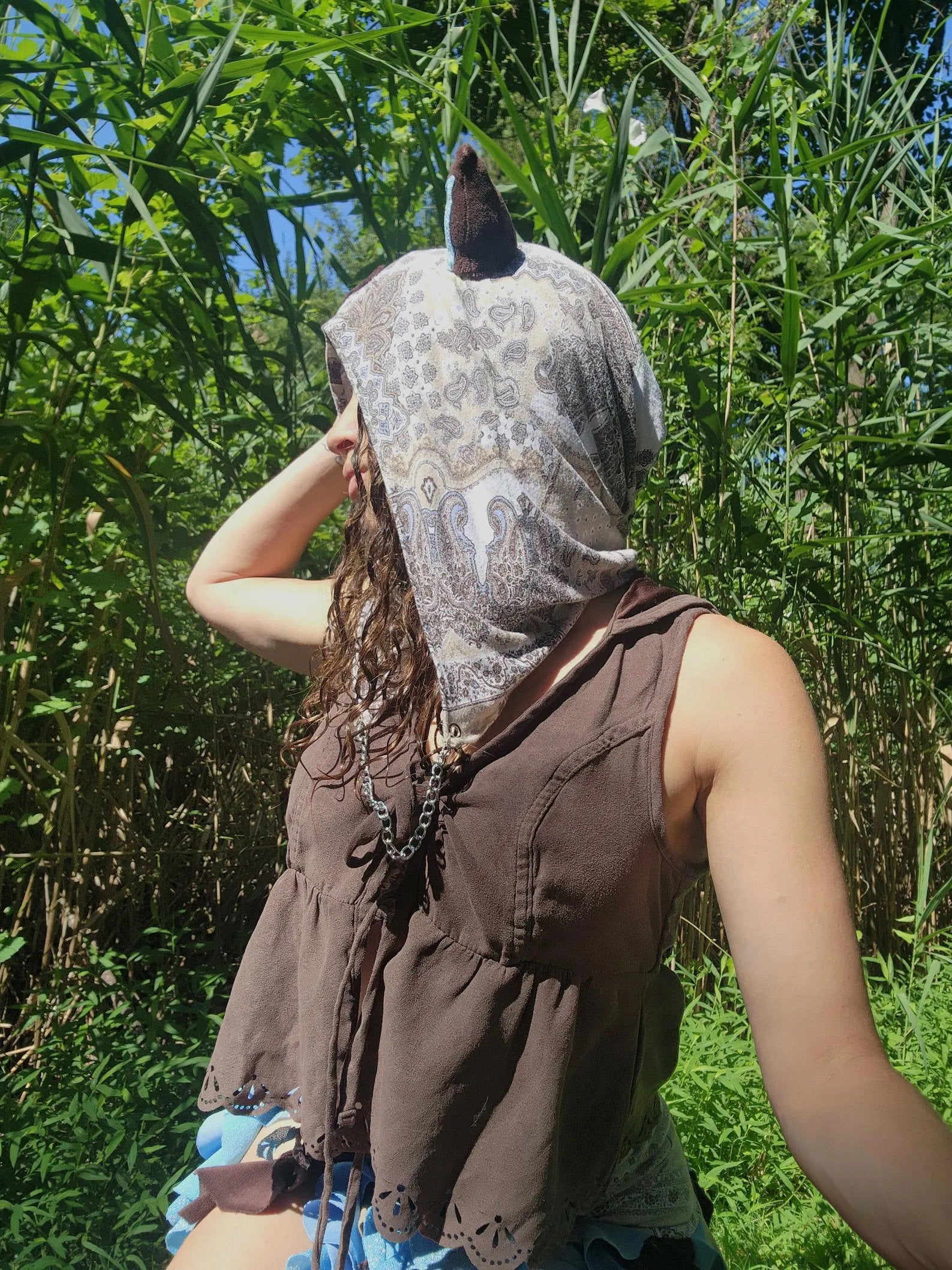 Mystic Mocha Ruffle Fairy Skirt & Kitty Hood Set