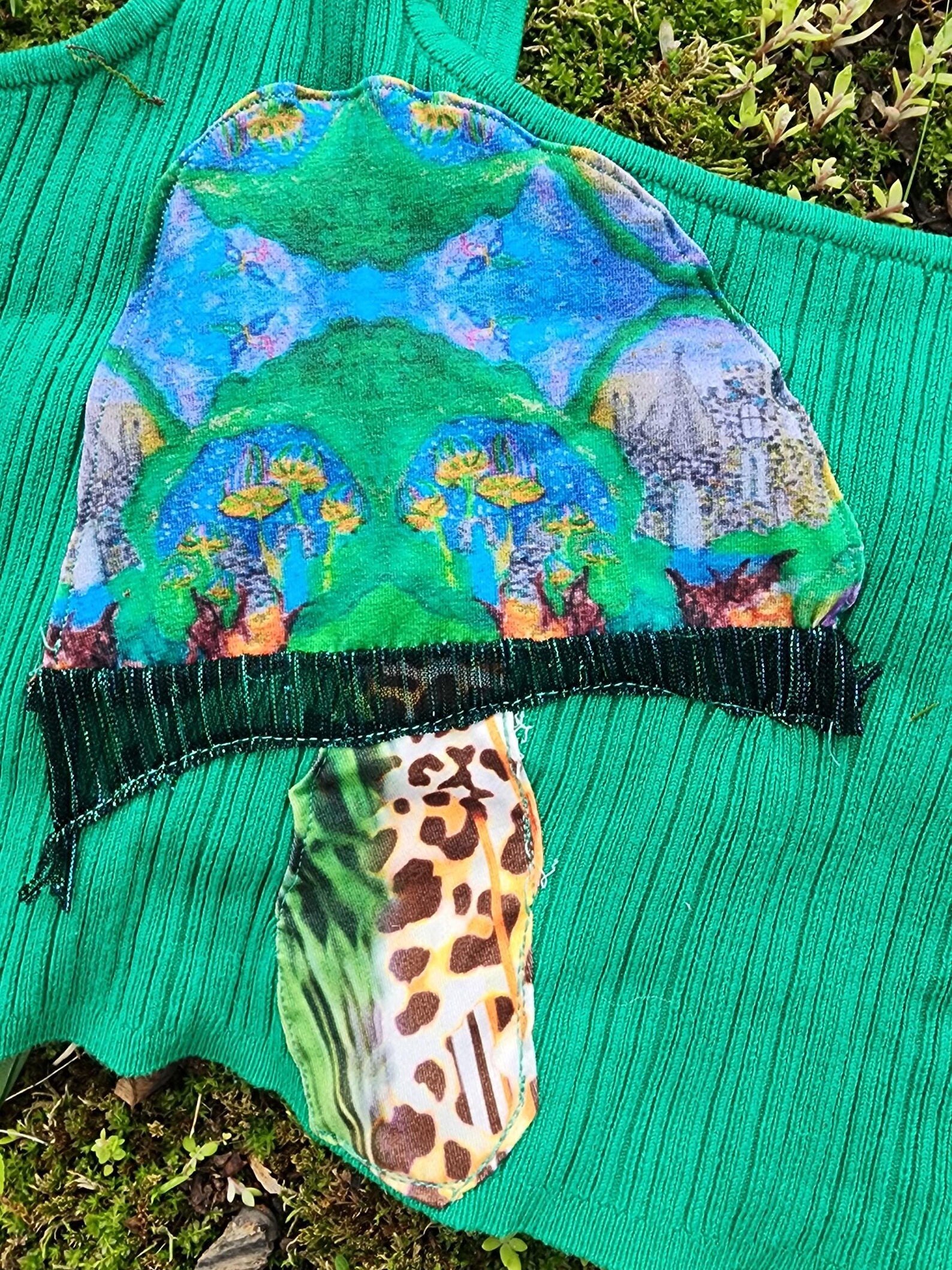 Worlds of the Trees Knit Tank Top with Original Artwork