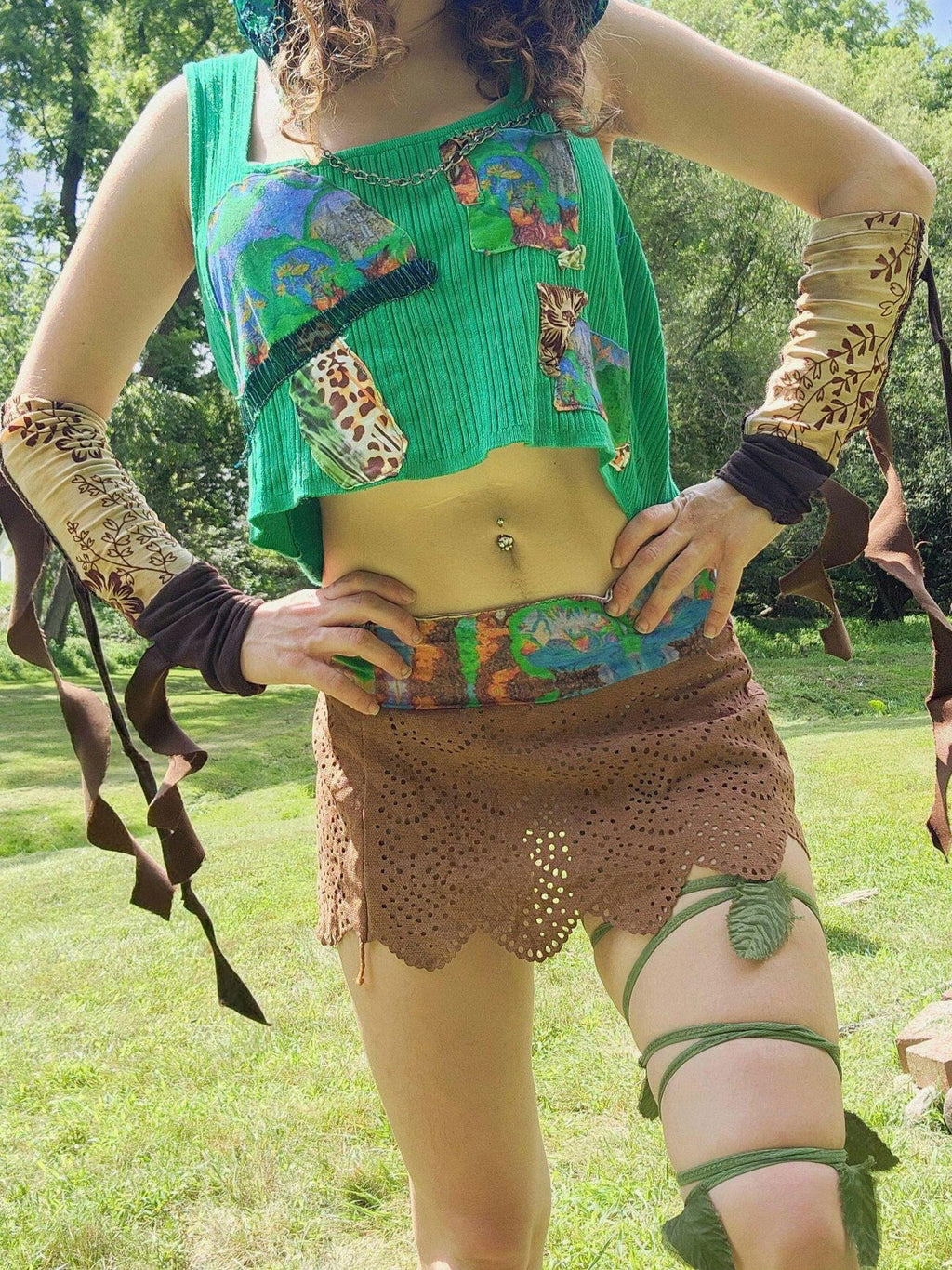 Worlds of the Trees Knit Tank Top with Original Artwork
