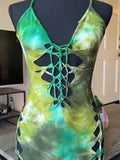 Eat Your Greens Slit Weave Romper