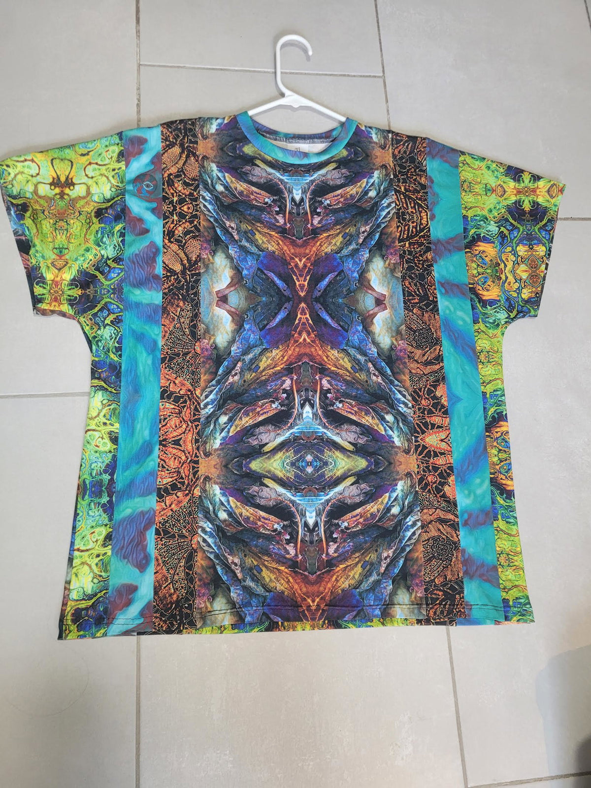 Longline patchwork T