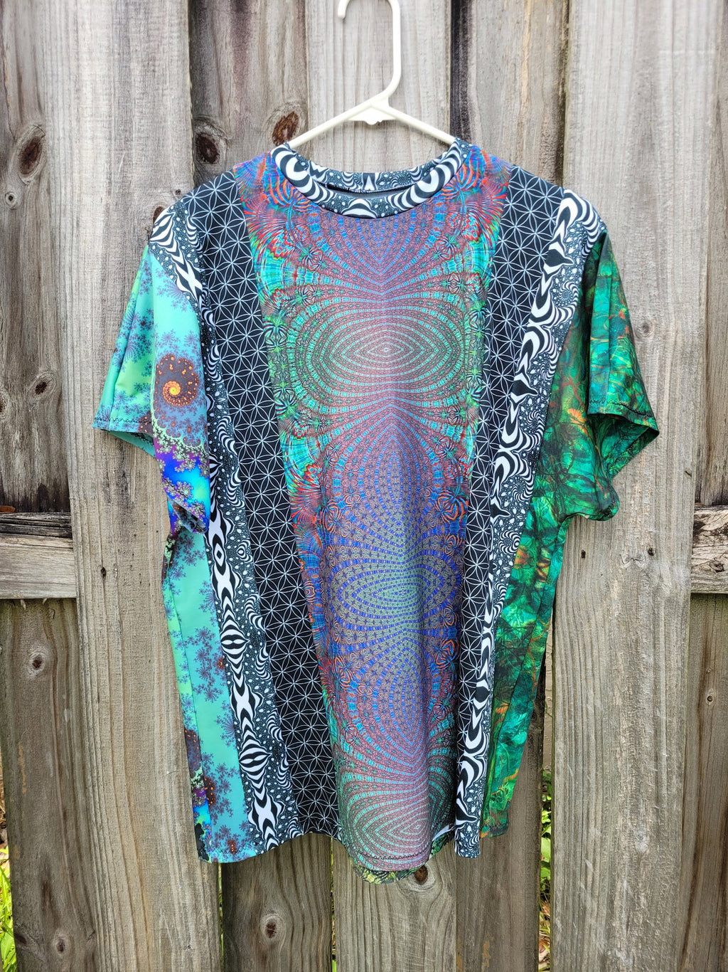 Longline patchwork T