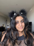 Buttery Charm Black Fluff Cat Ears