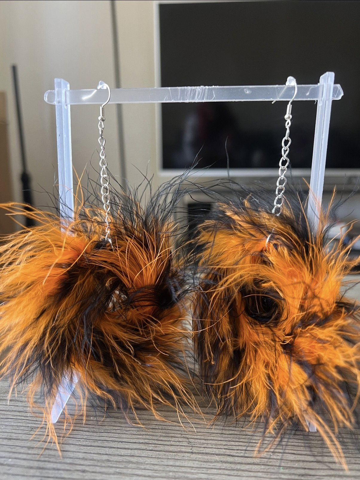 Halloween Fluff Earrings