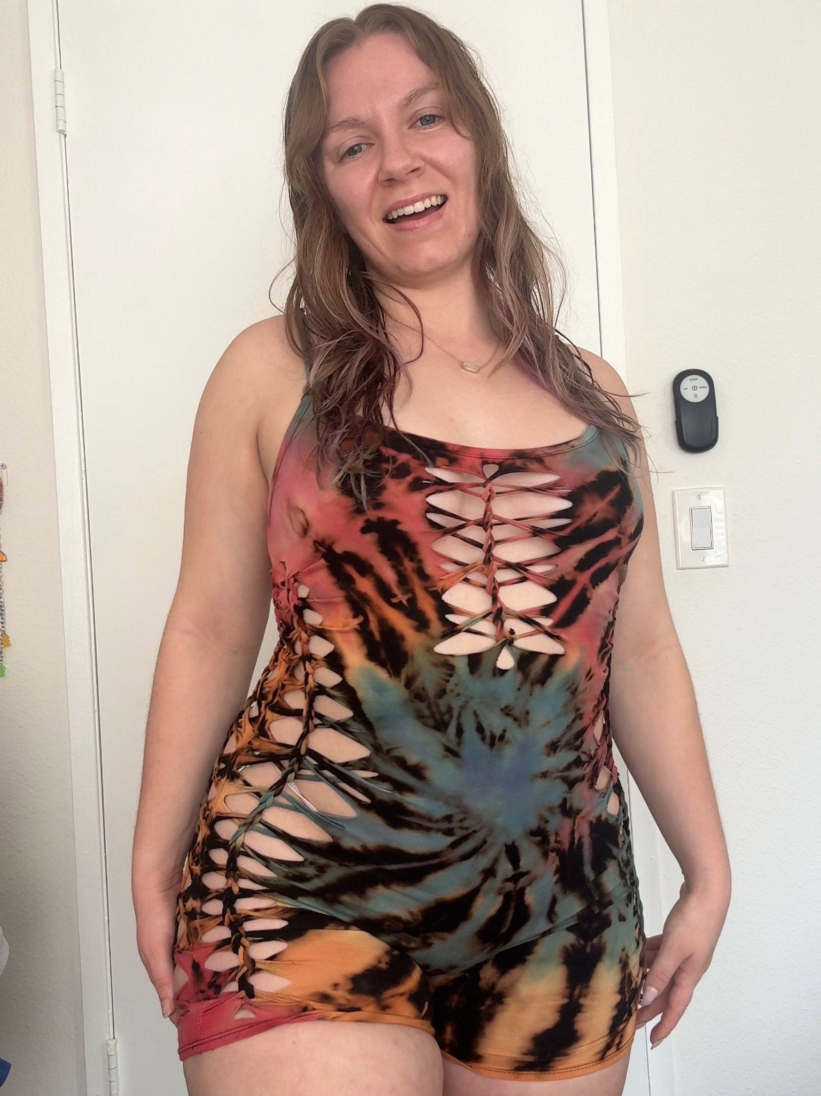 Midnight Prism Slitweave Romper