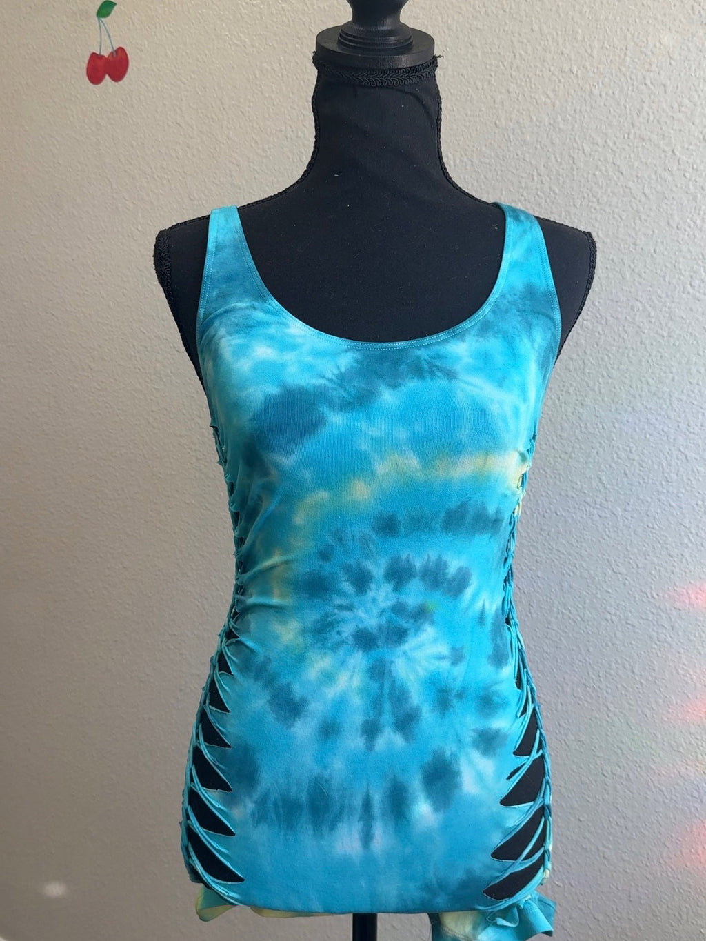Aqua Glow Slitweave Romper