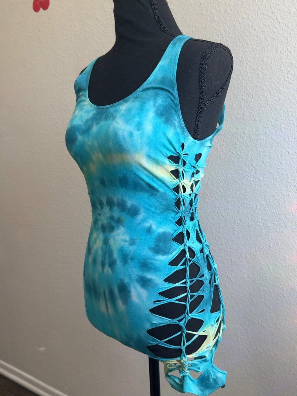 Aqua Glow Slitweave Romper