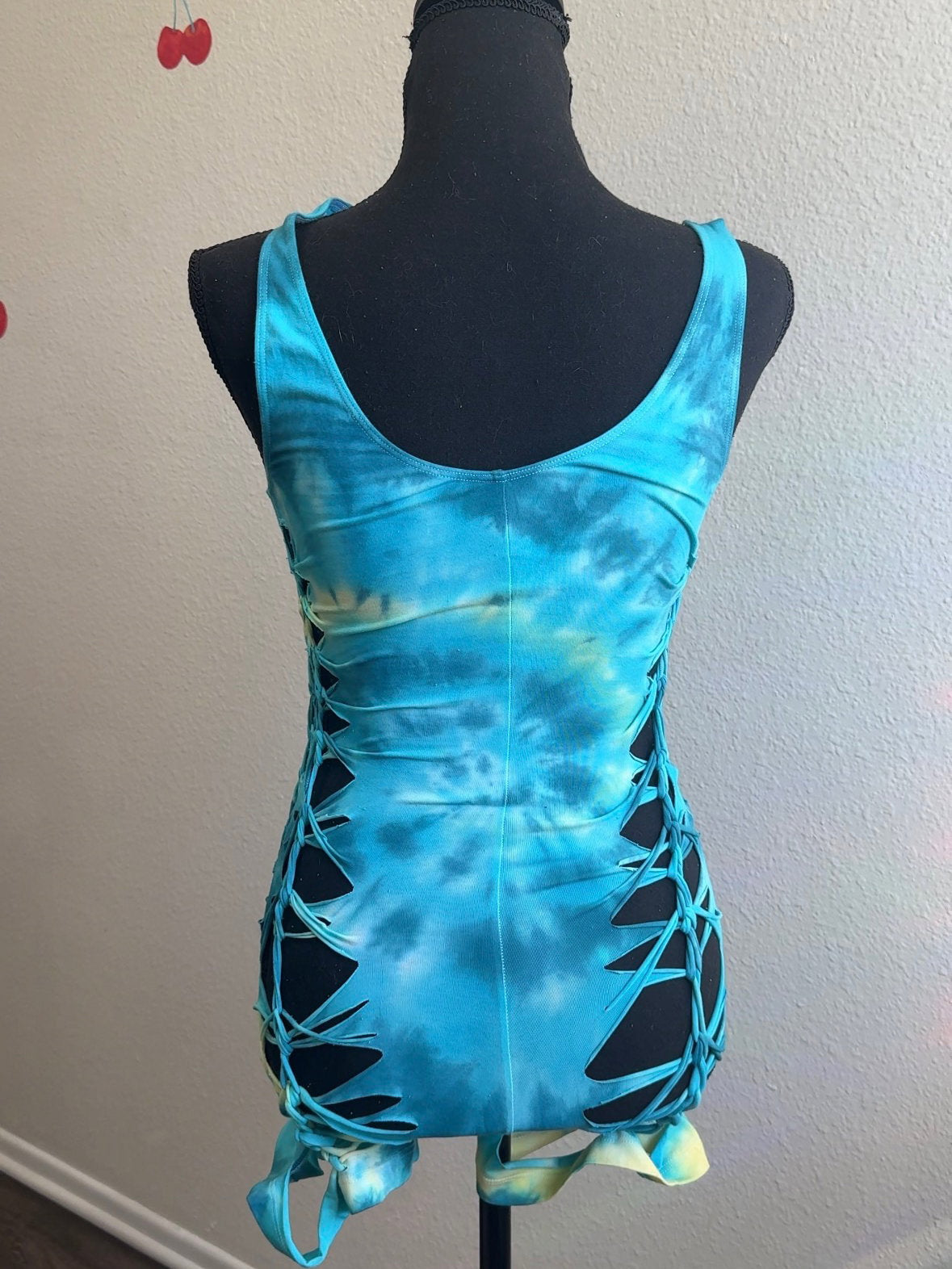 Aqua Glow Slitweave Romper