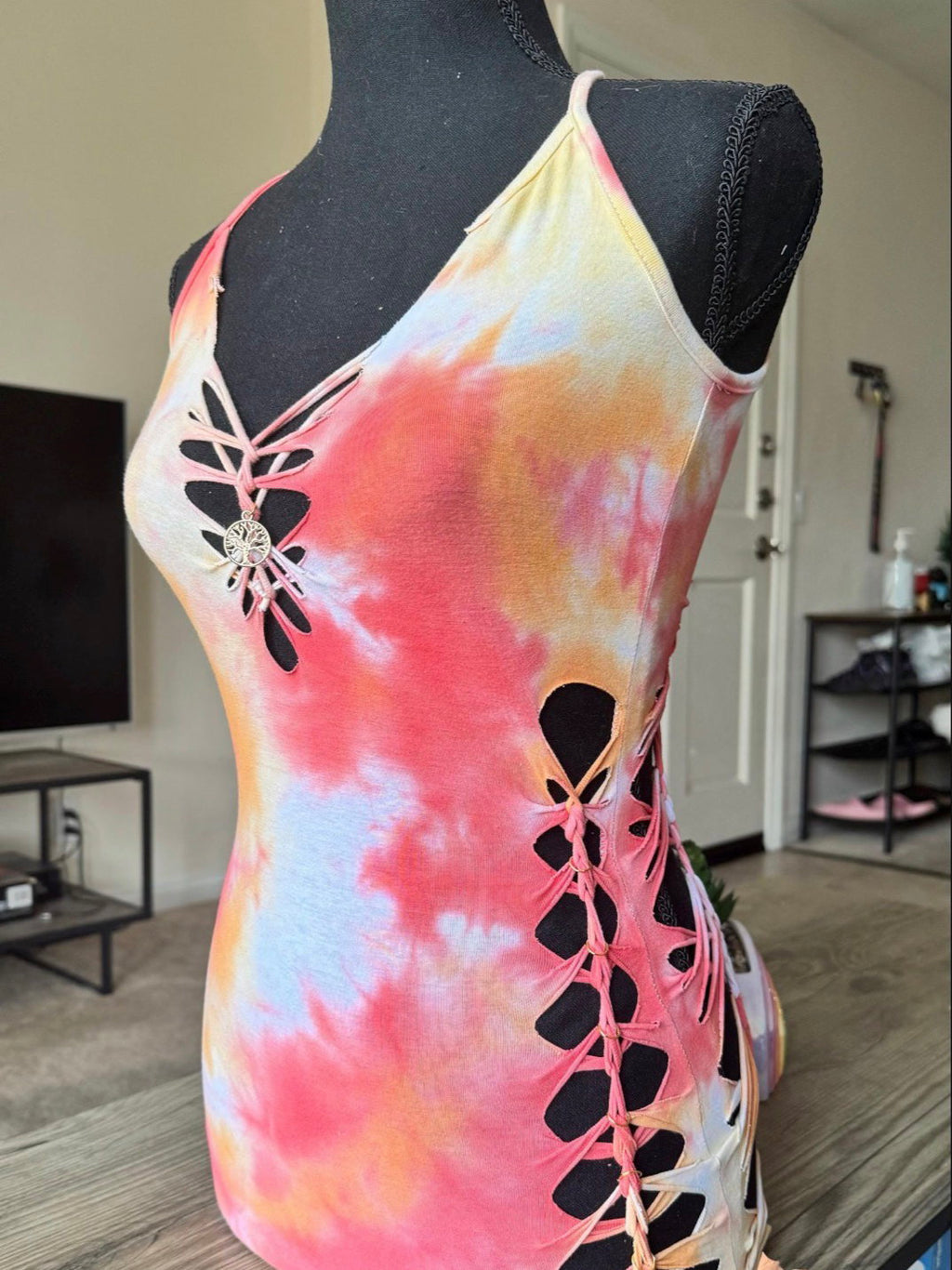 Sunset Sherbet Slitweave Romper