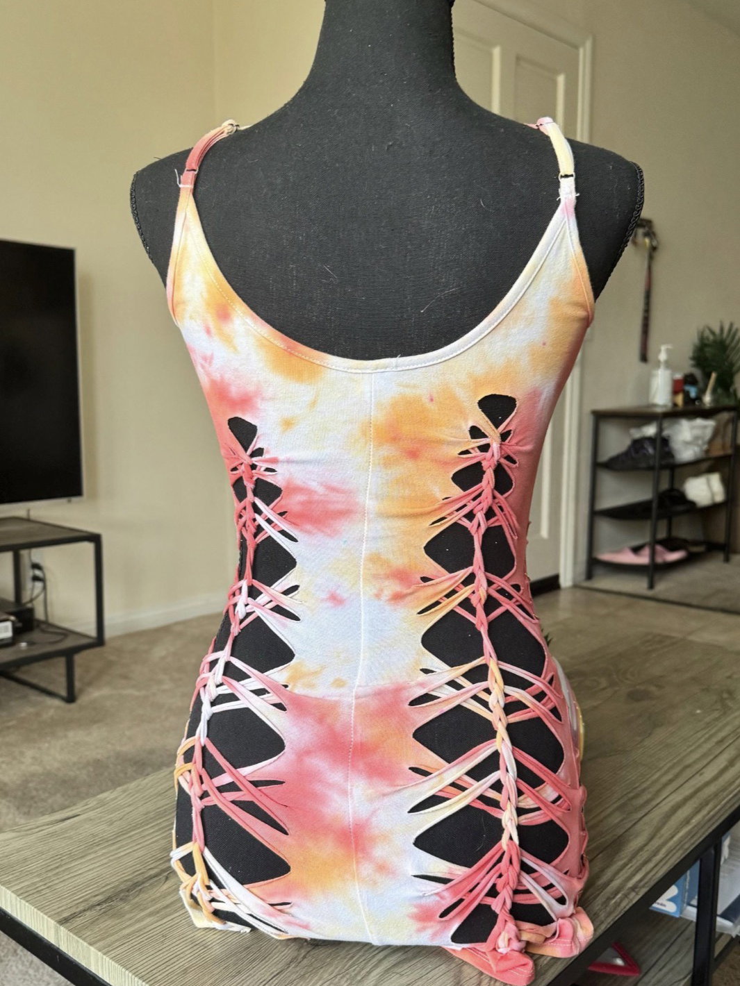 Sunset Sherbet Slitweave Romper