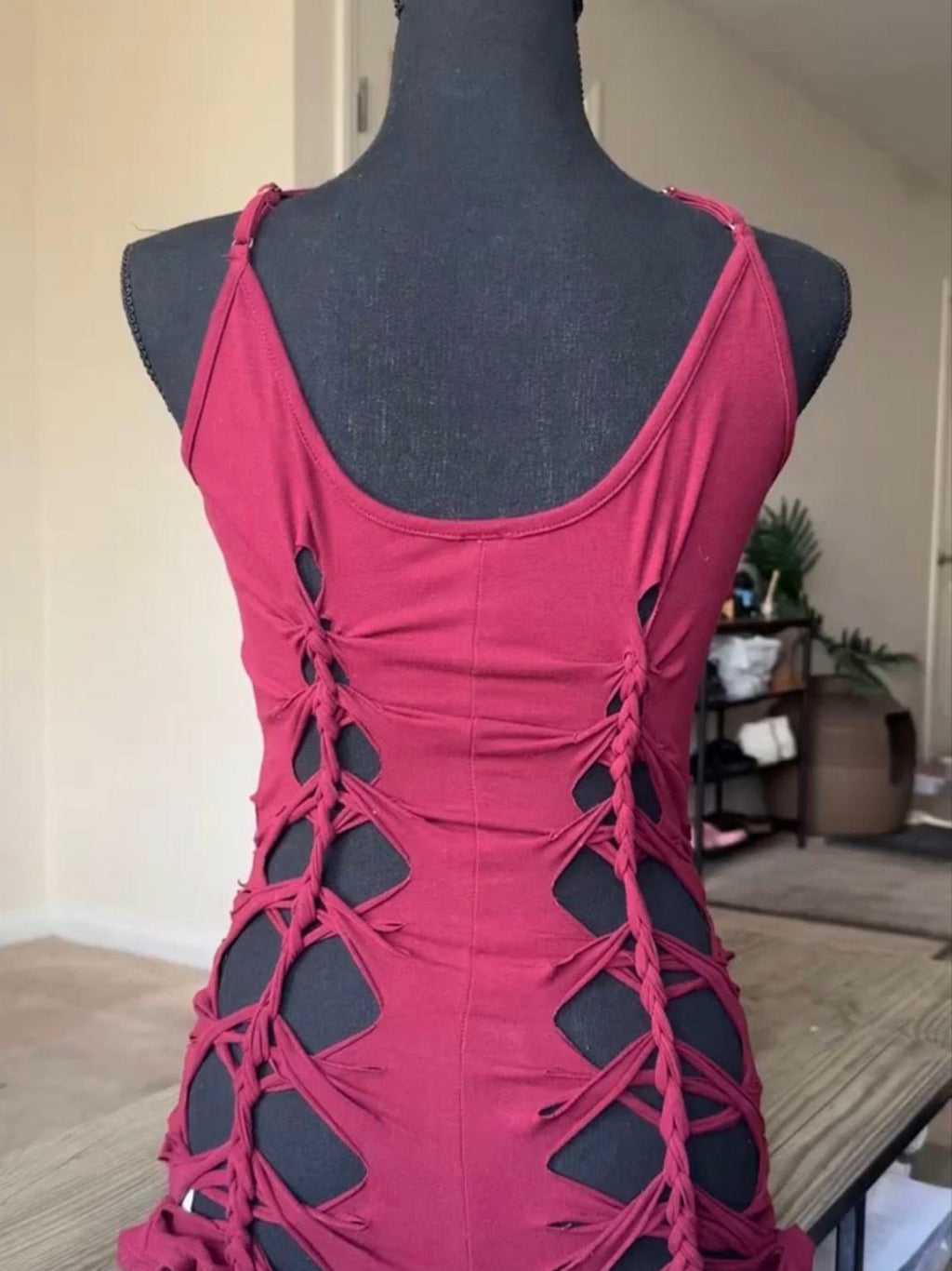 Funkadelic Wine Slitweave Romper