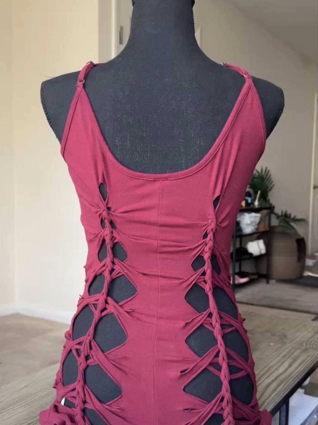 Funkadelic Wine Slitweave Romper