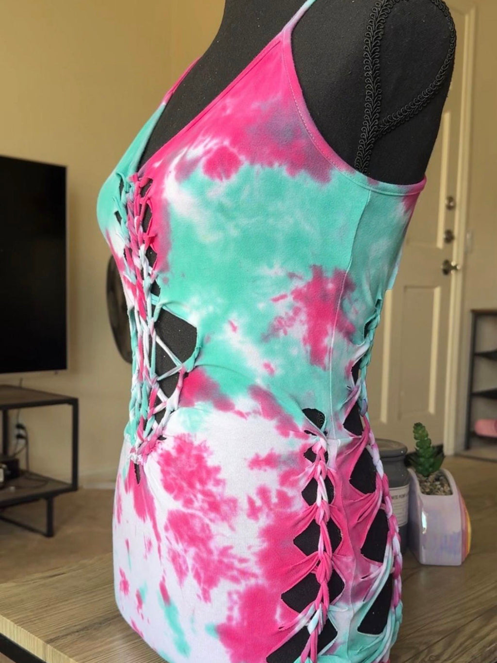 Watermelon Crush Slitweave Romper