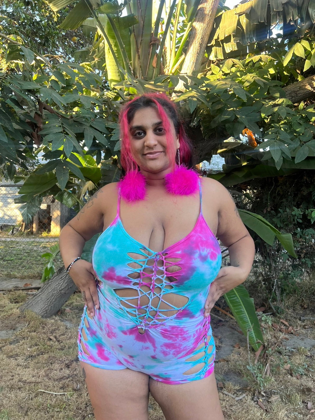 Watermelon Crush Slitweave Romper
