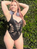Blackout Bliss Slitweave Bodysuit