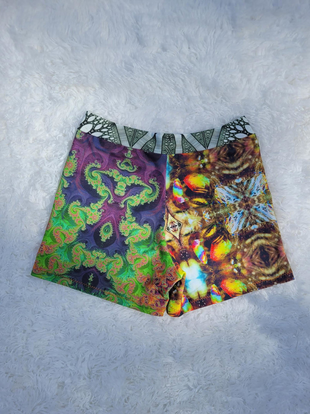 Three print shorts