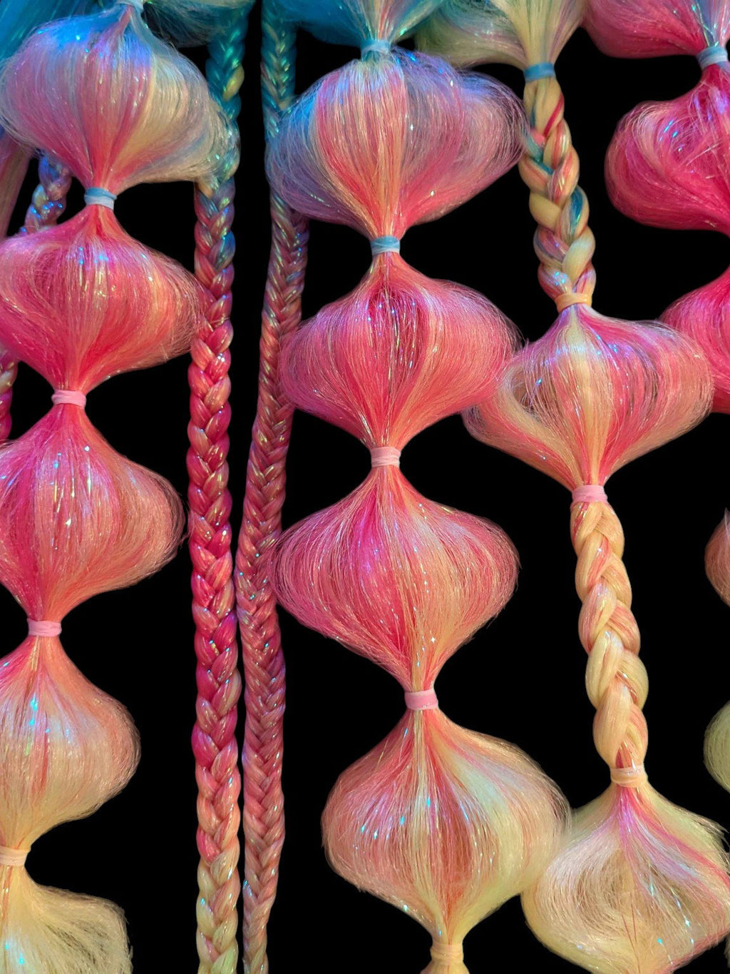 Malibu (GLOW) - Ponytail Festival Rave Braids
