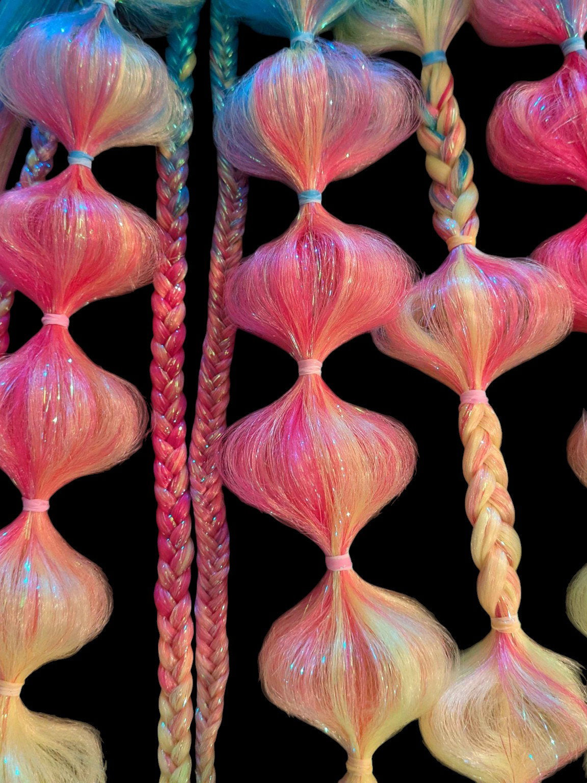 Malibu (GLOW) - Ponytail Festival Rave Braids
