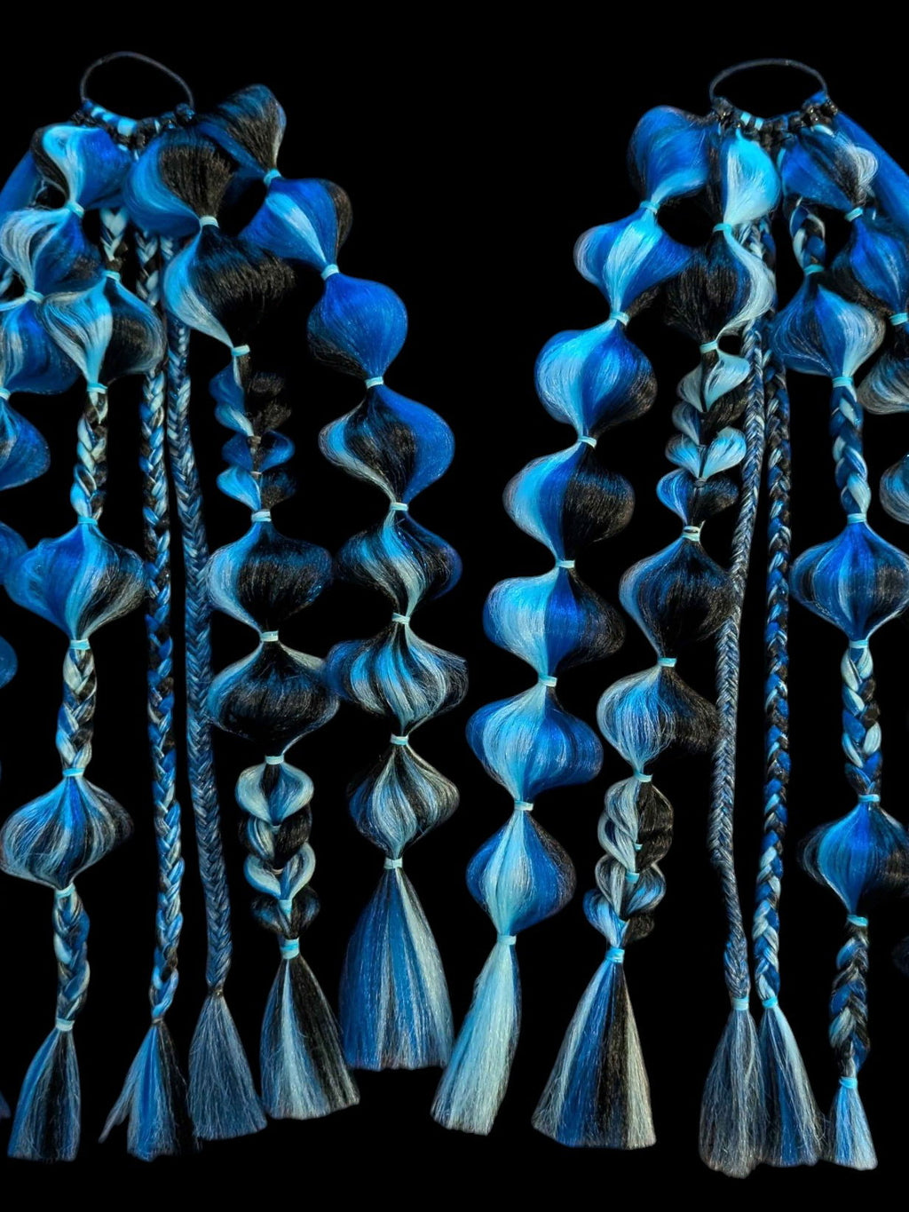 Bluejay (GLOW) - Ponytail Festival Rave Braids
