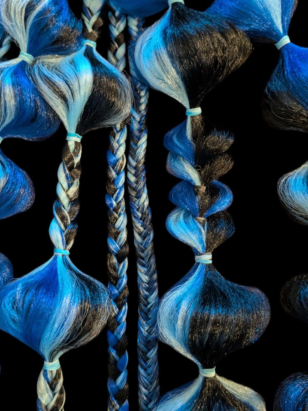 Bluejay (GLOW) - Ponytail Festival Rave Braids