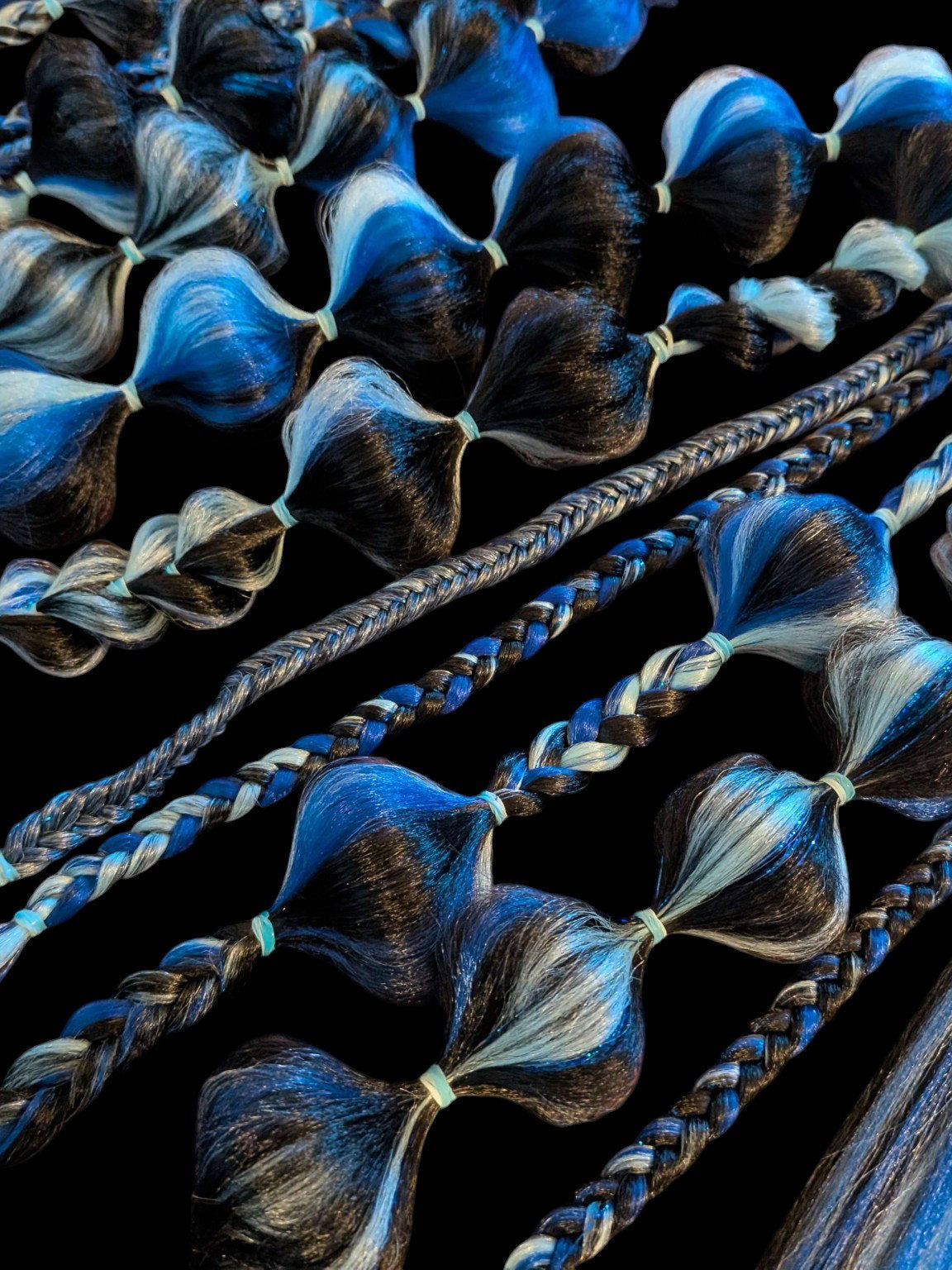 Bluejay (GLOW) - Ponytail Festival Rave Braids