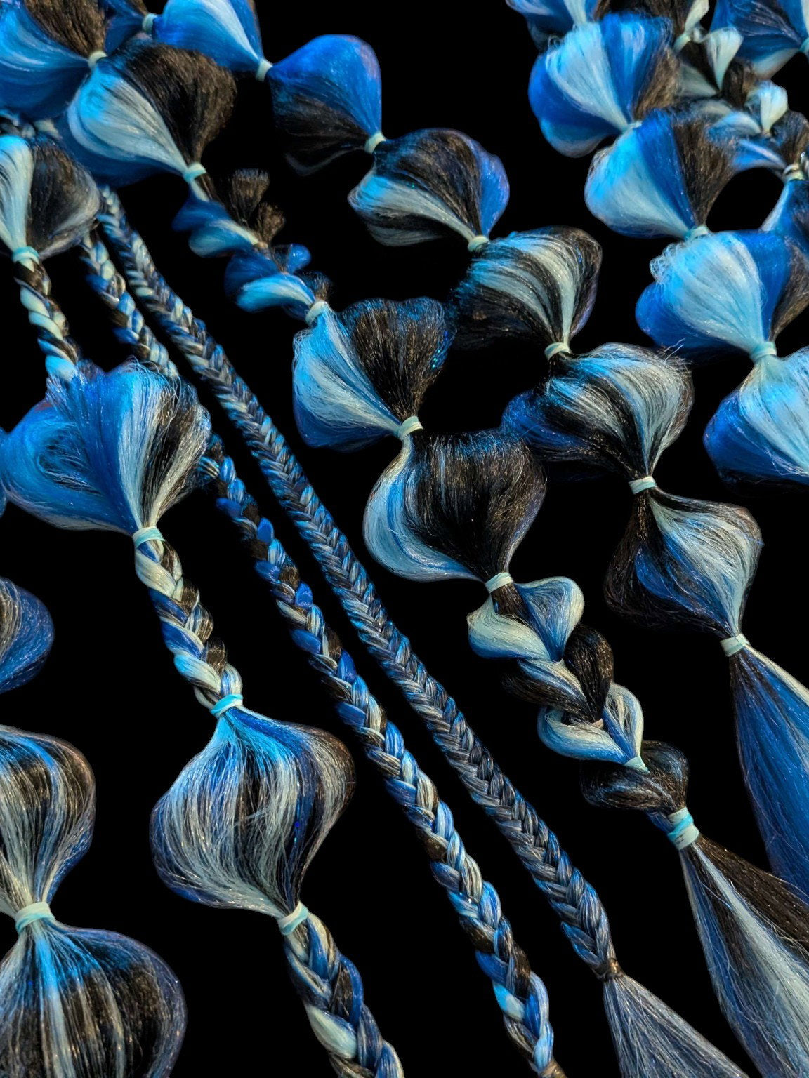 Bluejay (GLOW) - Ponytail Festival Rave Braids