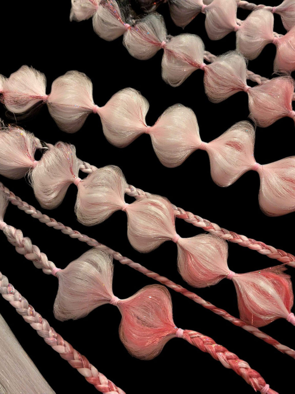 Flamingo (GLOW) - Festival Ponytail Braids