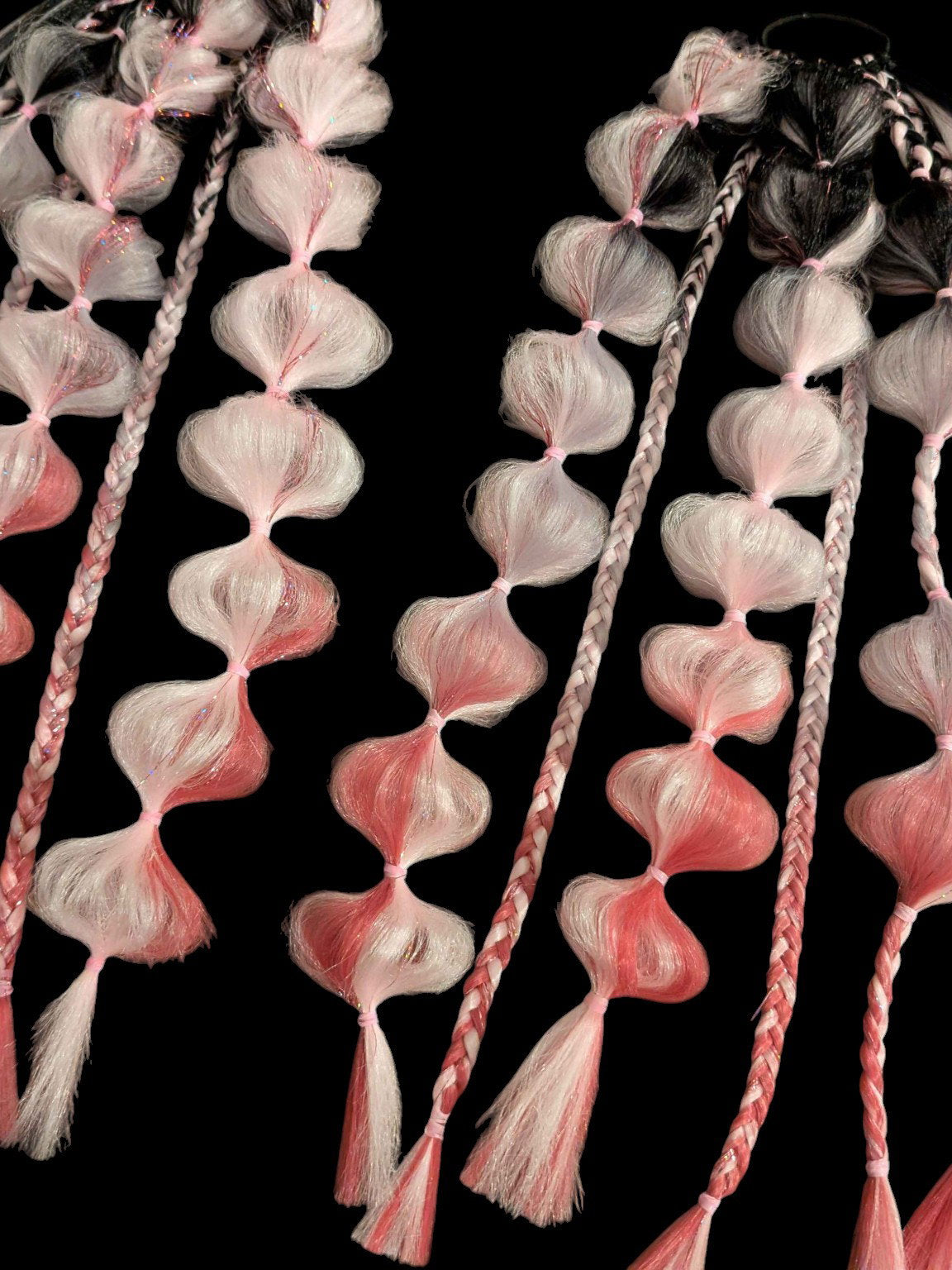 Flamingo (GLOW) - Festival Ponytail Braids