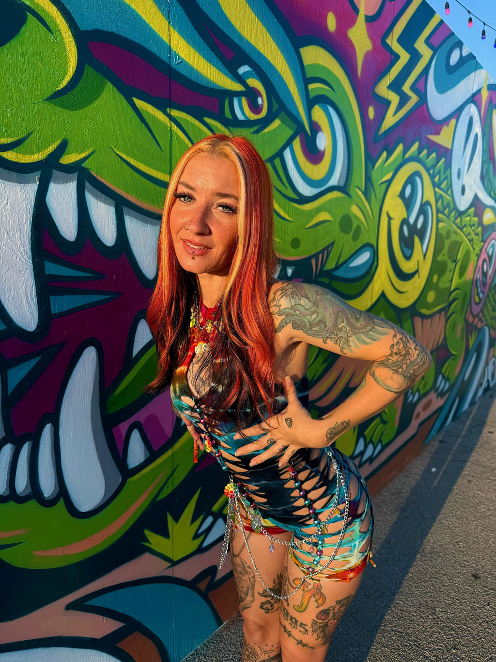 Electric Rainbow Tie Dye Romper (ᴍᴀᴅᴇ ᴛᴏ ᴏʀᴅᴇʀ)