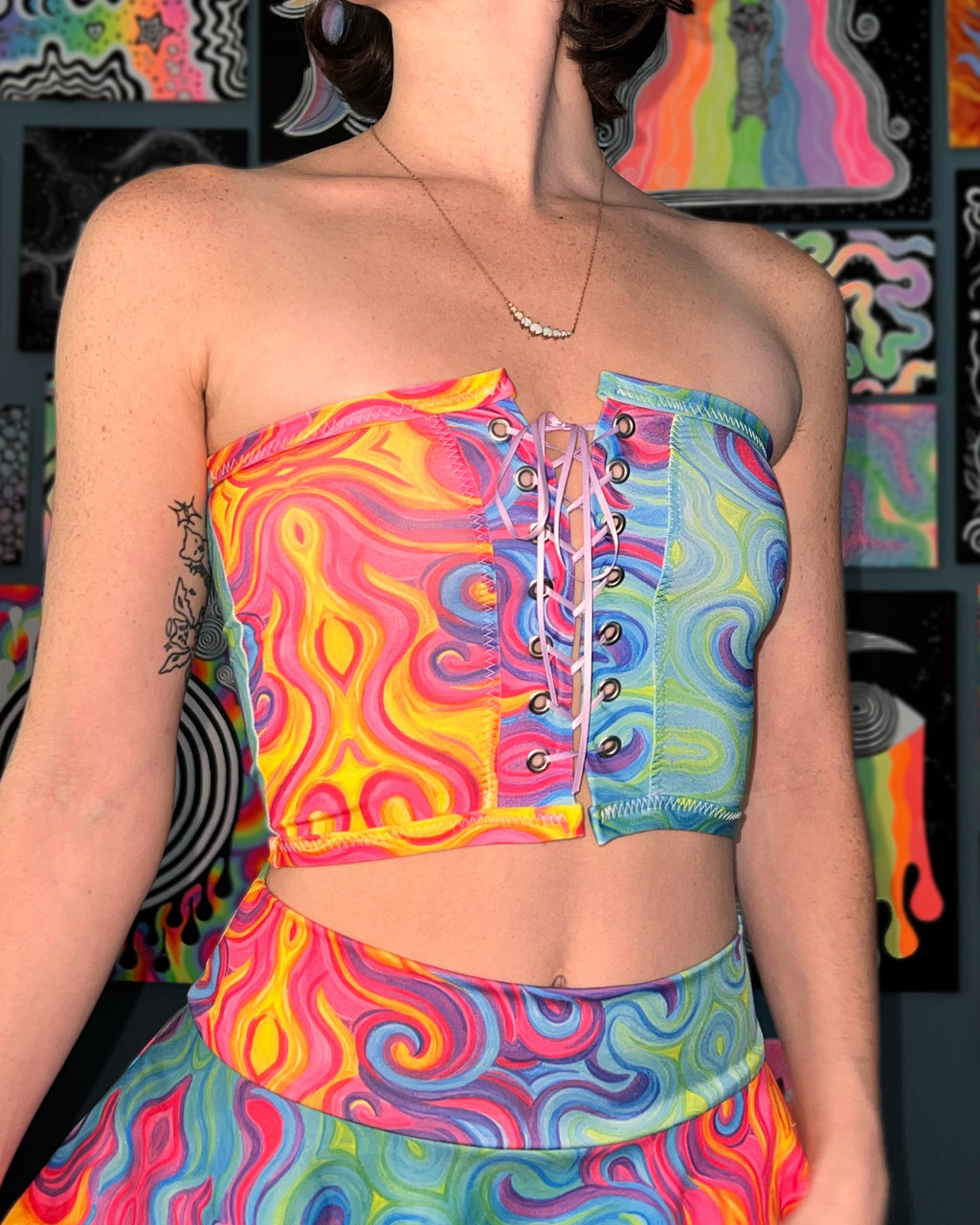 CUSTOMIZE: Lace Up Tube Top (Optional Straps)