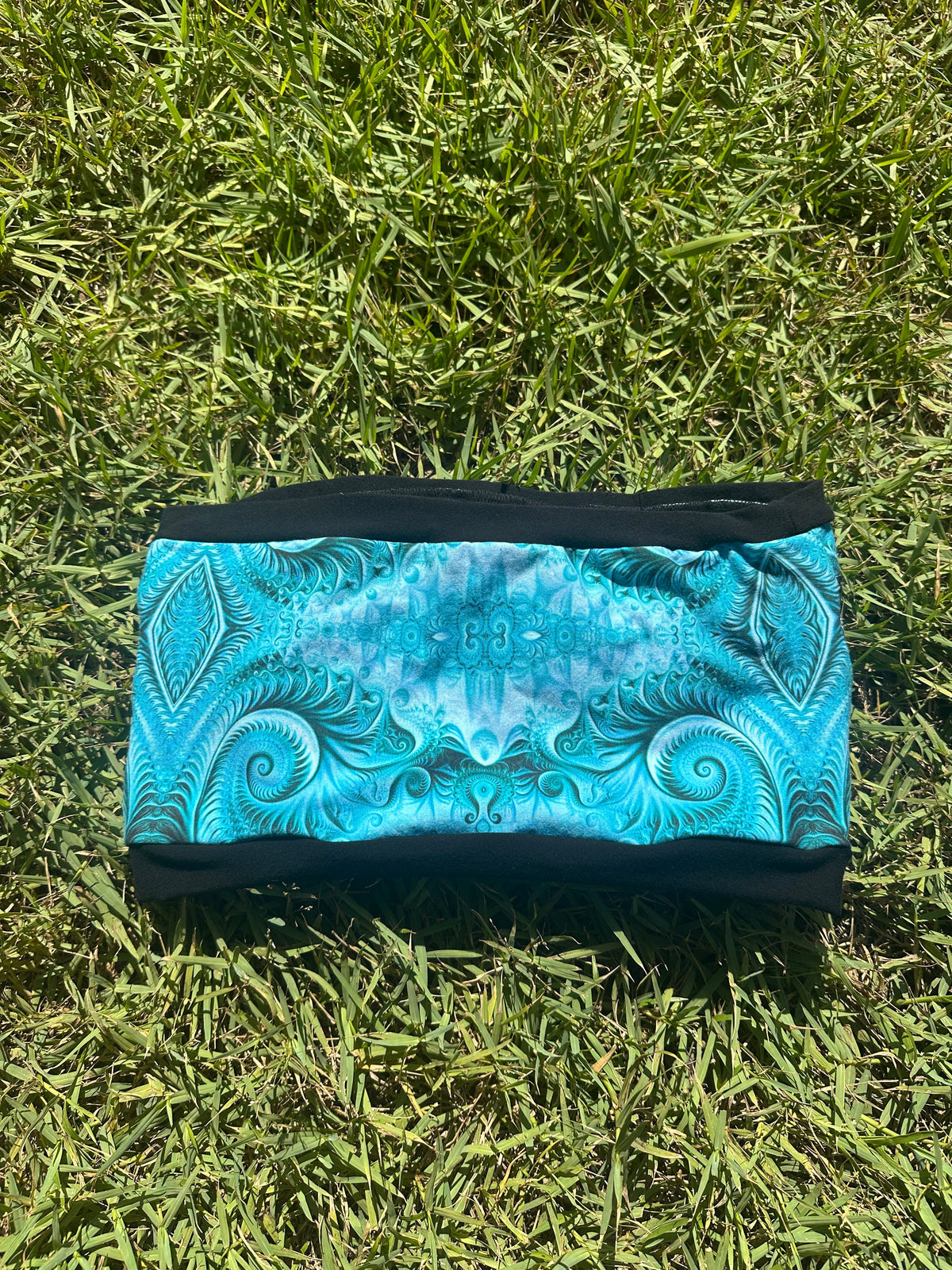 Blue Ice (XL) Patchwork Tube Top
