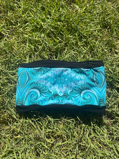 Blue Ice (XL) Patchwork Tube Top