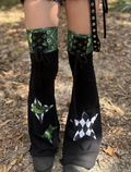 MTO Lace up Flare Leg Warmers ( With patches )