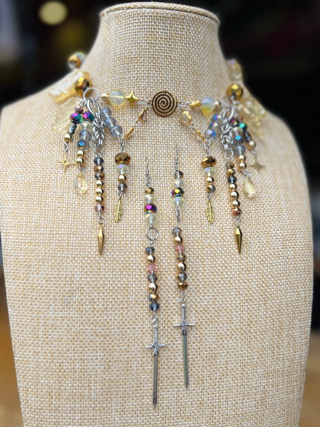 Custom Maggie Set - Eternal Spiral Choker + Earrings
