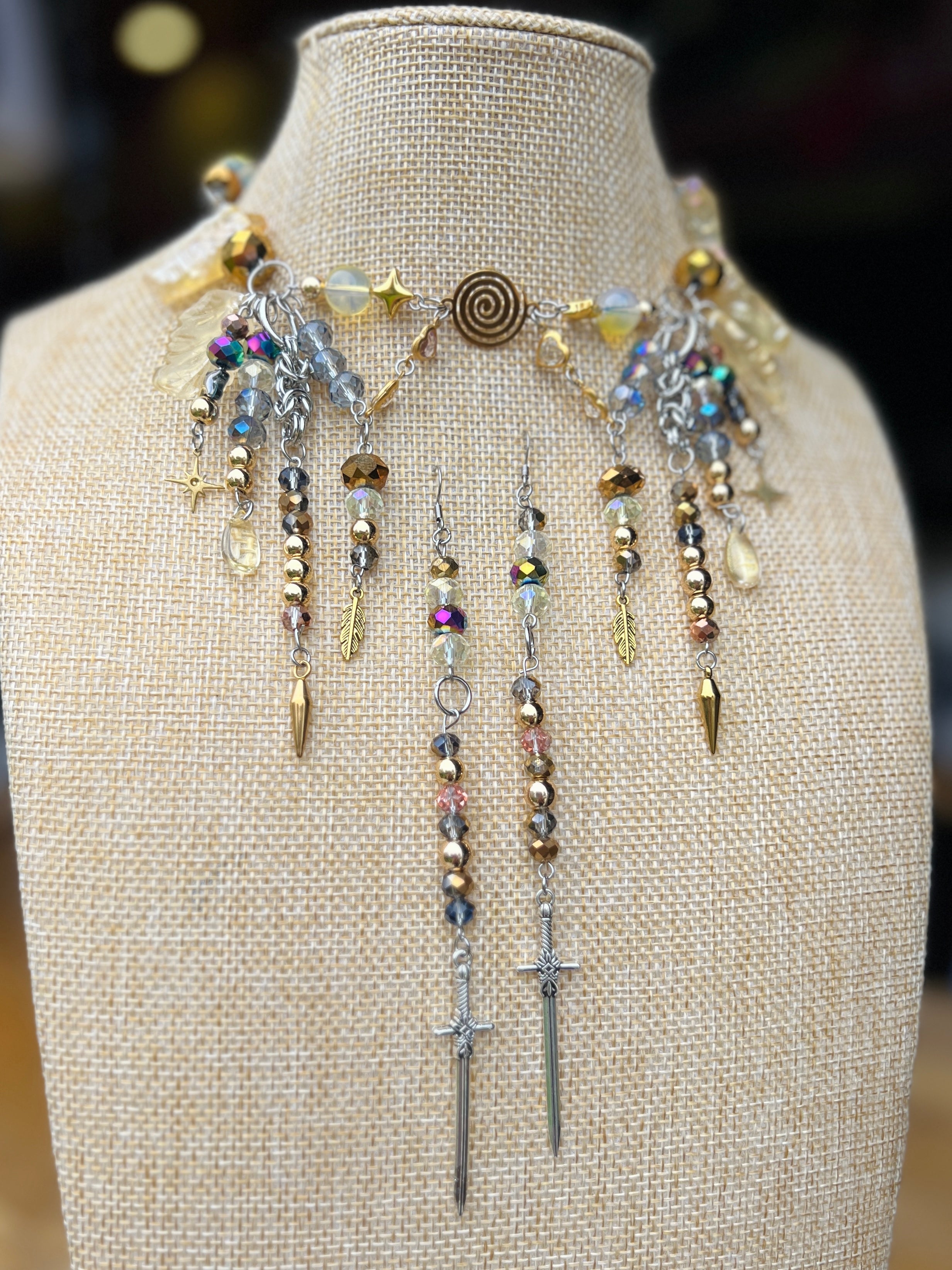 Custom Maggie Set - Eternal Spiral Choker + Earrings
