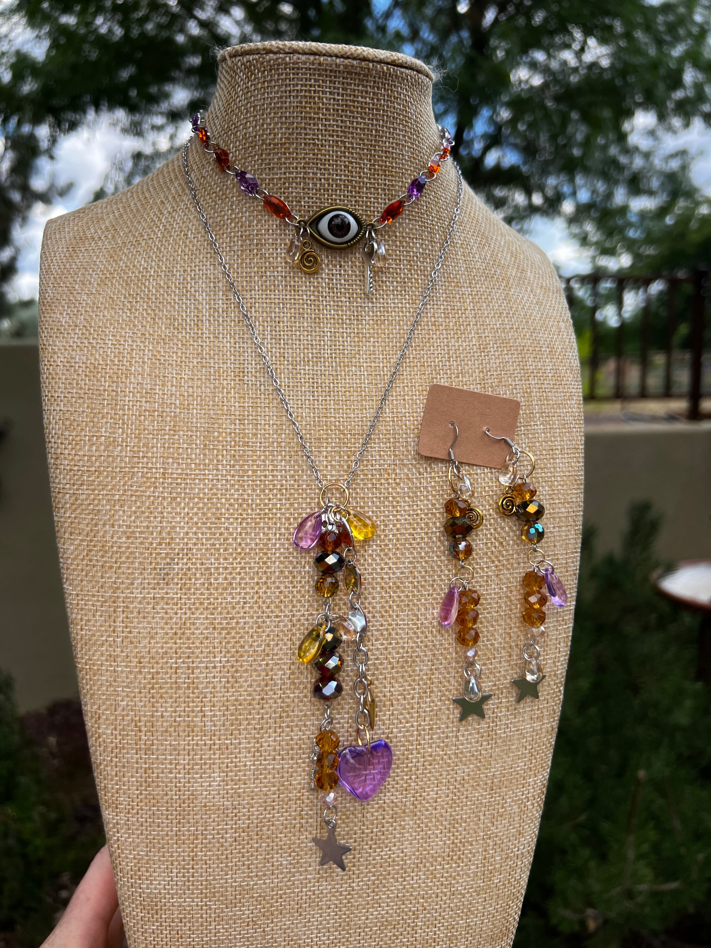 Custom Venus Set - Crystal Third Eye Choker + Drip Chain + Earrings