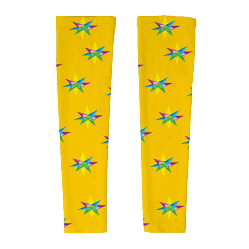 Star Yellow Women's Tank Bodysuit with Gloves