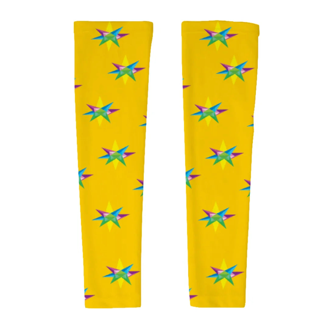 Star Yellow Women's Tank Bodysuit with Gloves