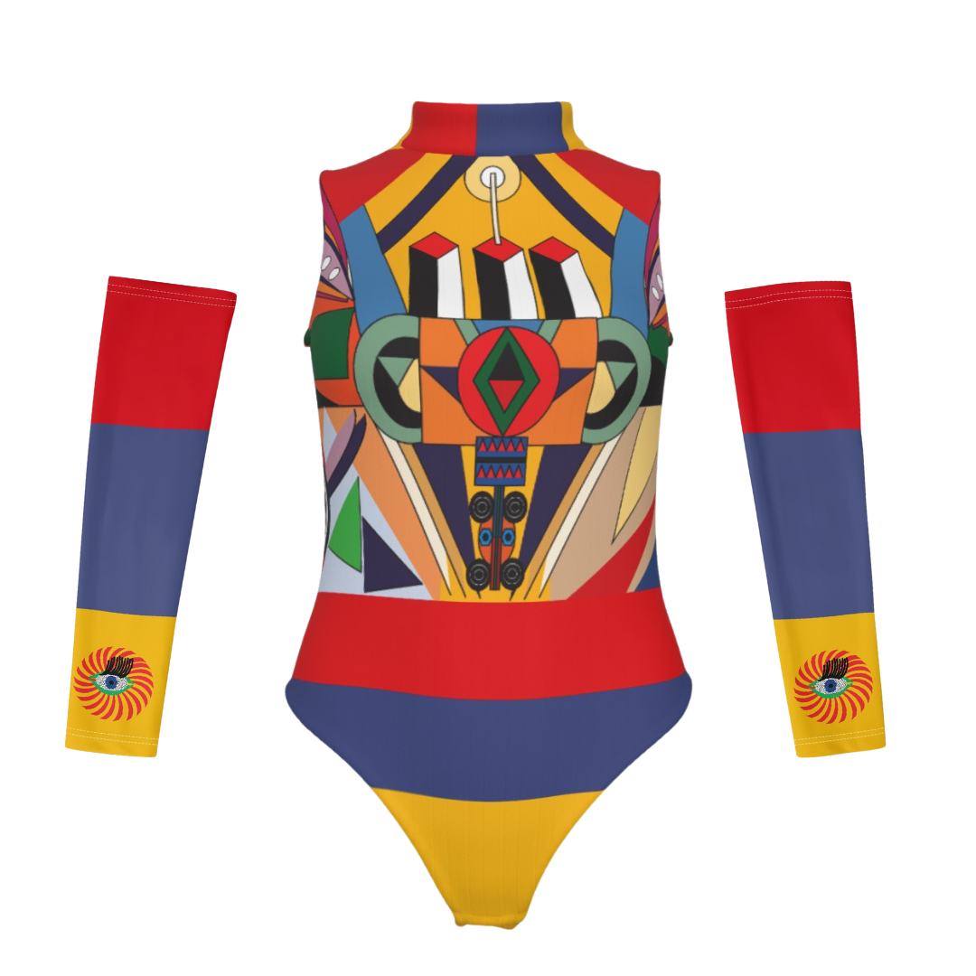Circus Sleeveless Bodysuit with Gloves